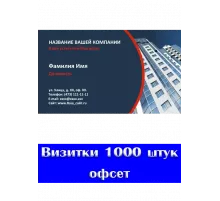 Печать визиток 1000 шт офсет