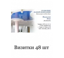 Печать визиток 48 шт